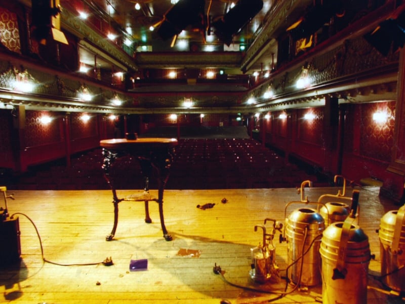 A view from the stage at Leeds City Varieties, the country's oldest working music hall, in June 1994.