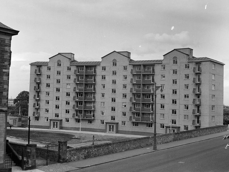 The new Edinburgh Corporation Blackhall flats on Queensferry Road in June 1956.