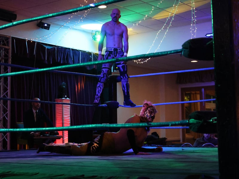 A Gosport Royal Navy base was transformed into a wrestling arena, with personnel, veterans, and families, being treated to a  night of action.