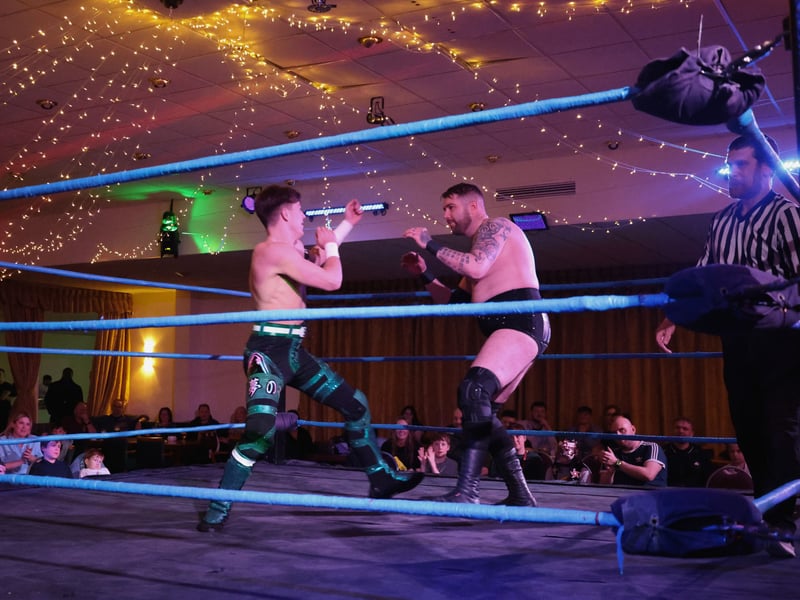 A Gosport Royal Navy base was transformed into a wrestling arena, with personnel, veterans, and families, being treated to a  night of action.