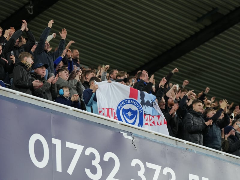 3,178 Pompey fans enjoyed Saturday's 3-1 win at The Den
