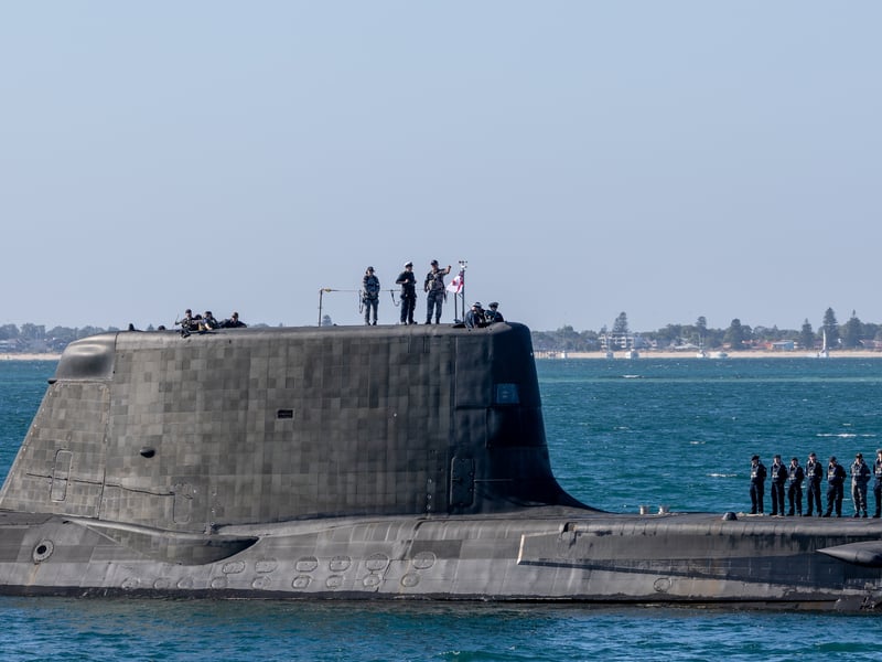 The visit is part of the trilateral security partnership between Australia, the UK and the United States, known as AUKUS.