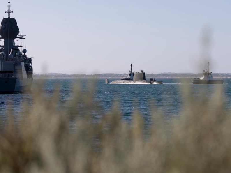 HMS Anson in transit to HMAS Stirling