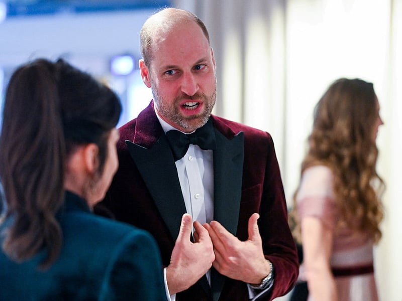 Prince William was at the ceremony as part of his role of being President of BAFTA.