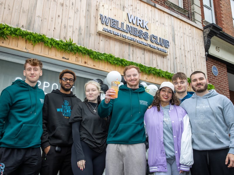 WRK Wellness Club owners Harley Elliott & Anika Billing with their staff.