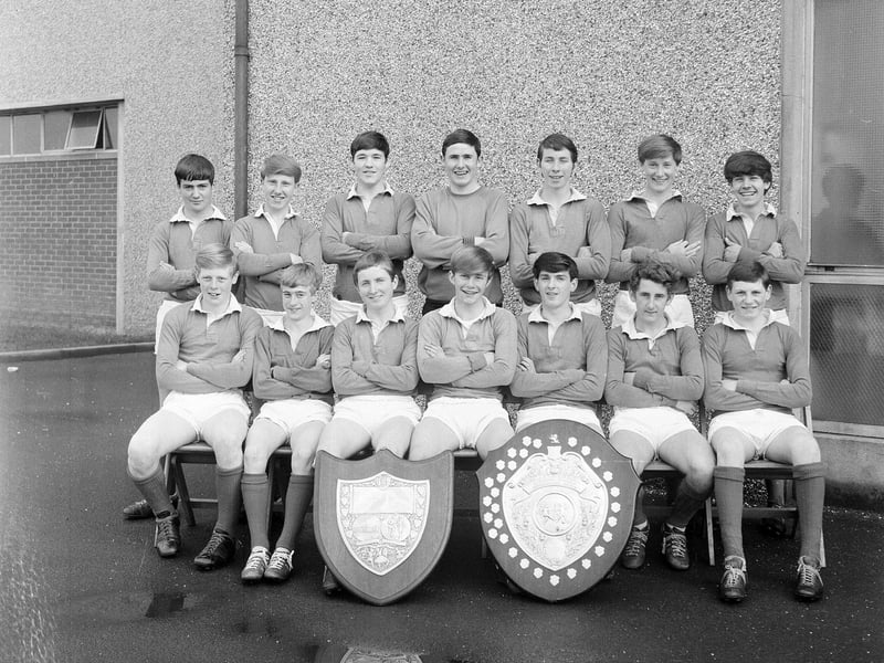 The Liberton Secondary School football team in June 1965.