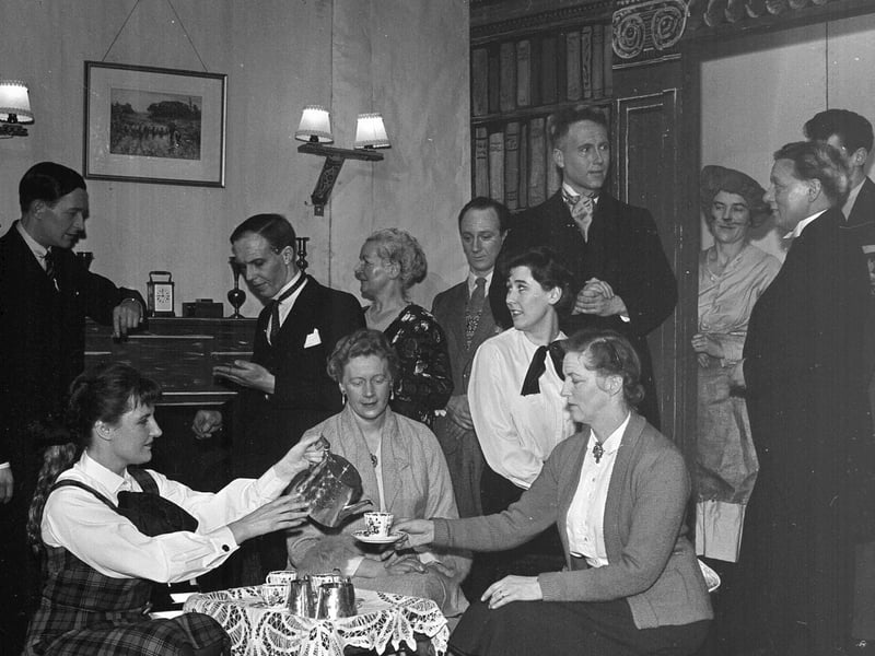 Liberton Kirk Drama Group in a scene from James Hilton's play 'Random Harvest' in January 1964.