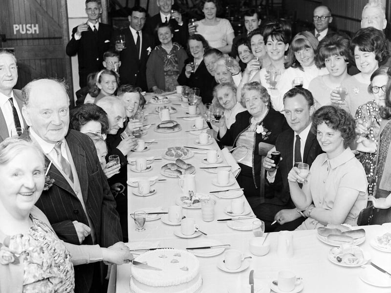 A Diamond Wedding celebration at Liberton's Unionist Hall in June 1961.
