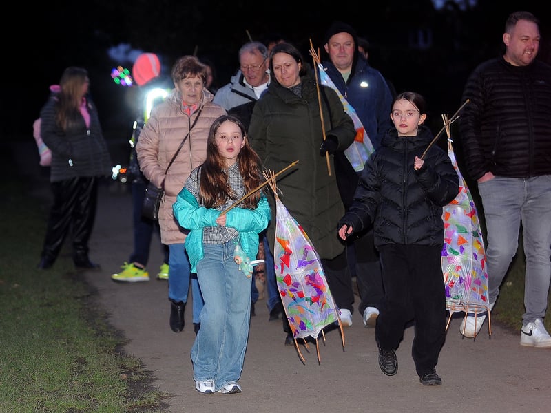 The parade through Manston Park.