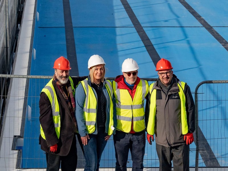 Hilsea Lido has announced its opening date.
Pictured: Councillor Lee Hunt, Cabinet Member for Community Safety, Leisure & Sport, Judit Kollat, Hilsea Lido General Manager, Duncan Anderson, CEO South Downs Leisure and Councillor Steve Pitt, Leader of Portsmouth City Council.