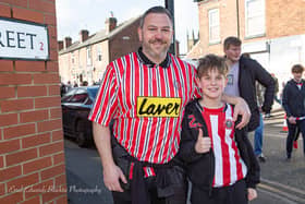 Fans gather together as Sheffield United take on Sheffield Wednesday at Bramall Lane.