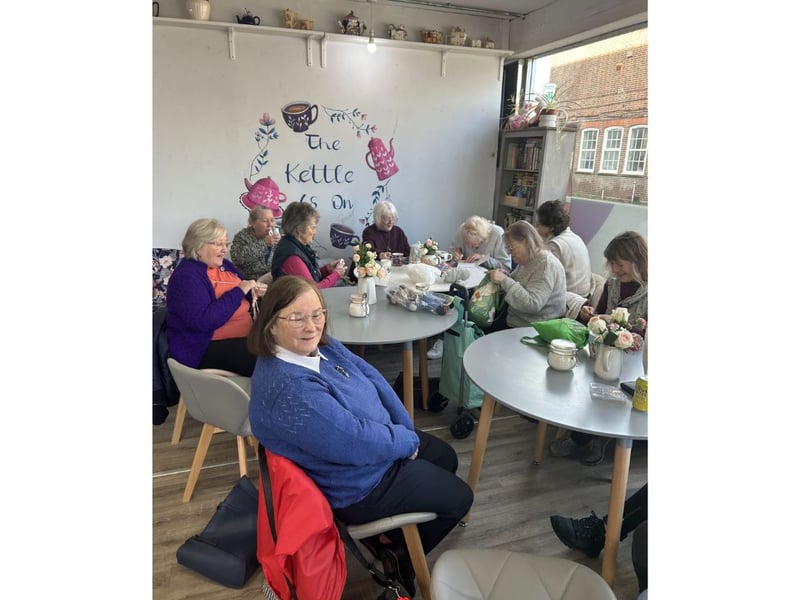 Keep calm and carry on - the craft club have continued with their meet up despite the incident.