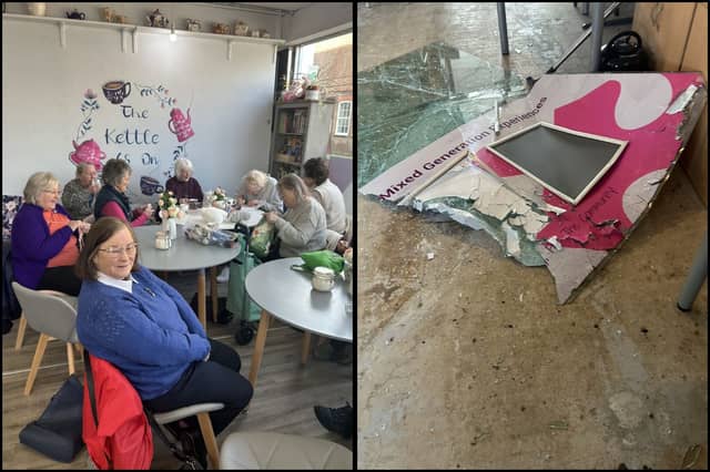 It has been business as usual for the craft club at Community Kettle CIC in Cosham. That despite the fact that a learner driver smashed through the building in the early hours of the morning.