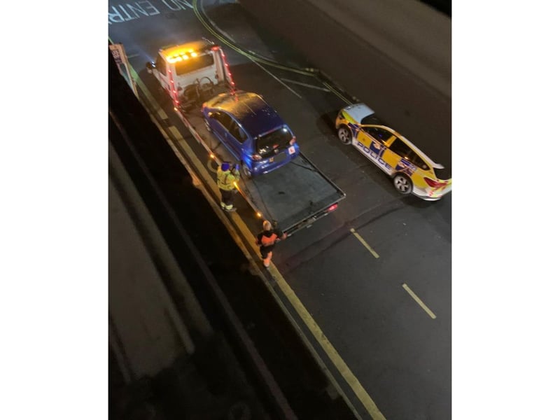 The learner driver crashed into the shop just after midnight on Tuesday, February 24.