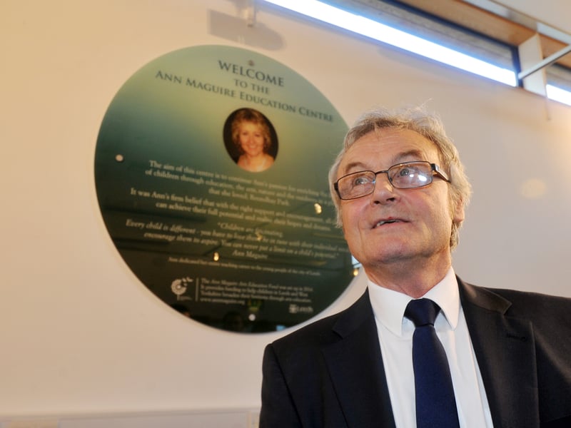 Don Maguire at the the education centre renamed in memory of his wife, murdered Leeds school teacher Ann Maguire at The Mansion at Roundhay Park in September 2016.
