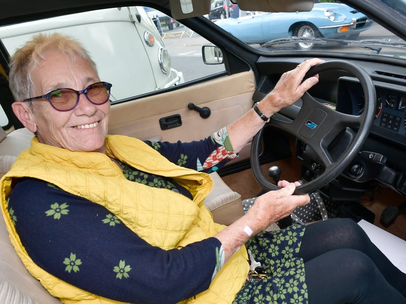 The Austin Metro was the car many people learned to drive in during the 80s, since it was such a popular choice for driving schools. One person described it as 'one of the best cars to take on the world'. Shirley Baxter is pictured here behind the wheel of a 1982 Austin Metro.