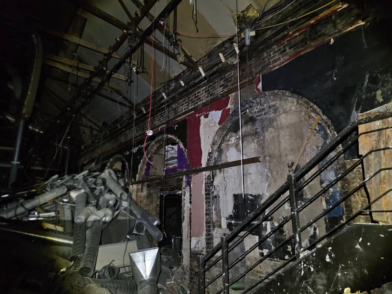 This picture shows the entrance to the large dance hall on the ground floor.
