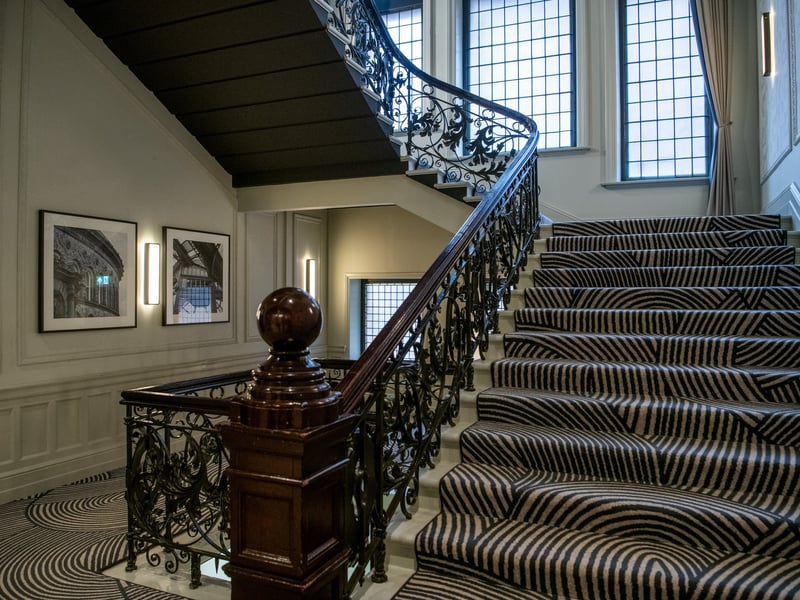 The stairwell.