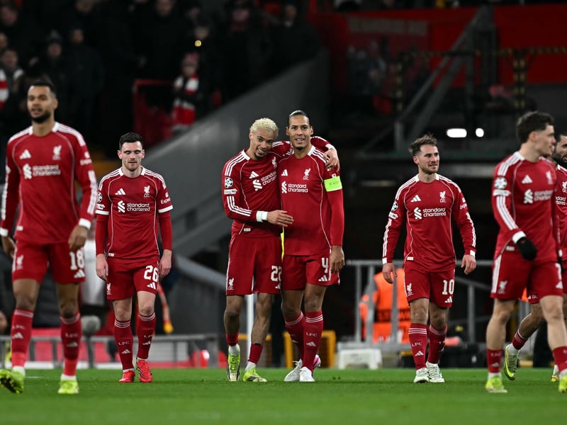 Key absences: Virgil van Dijk, Alexis Mac Allister, Hugo Ekitike, Florian Wirtz, Dominik Szoboszlai