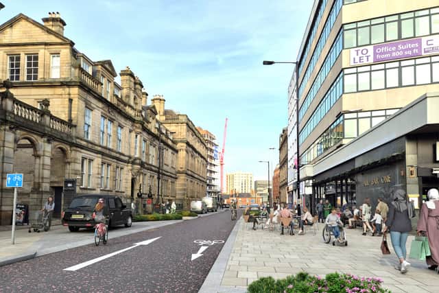 Outdoor seating and greenery planned for Leopold Street.