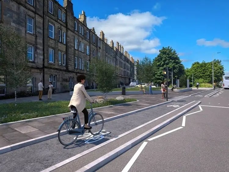 The first phase of this £18 million was completed at the end of last year. When completed it will provide active travel routes and streetscape improvements on two routes - from the foot of Leith Walk to Ocean Terminal and from Hawthornvale to Seafield.
