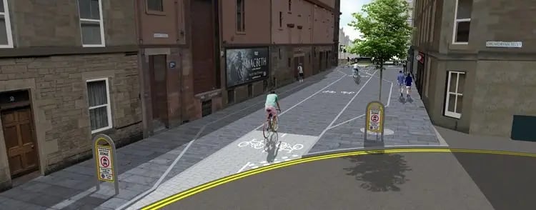 More on-road segregated cycle lanes, streetscape and public realm improvements - this time between the Meadows, Tollcross and the Union Canal. It's due to be completed by spring 2027.