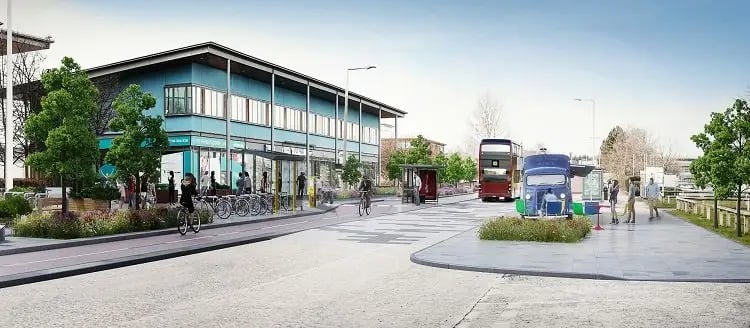 This £8 million project to create 3.3 km of on-road segregated cycle lanes, 8.2 km of improved shared-use paths, along with streetscape and public realm improvements, in the west of Edinburgh is currently under construction.