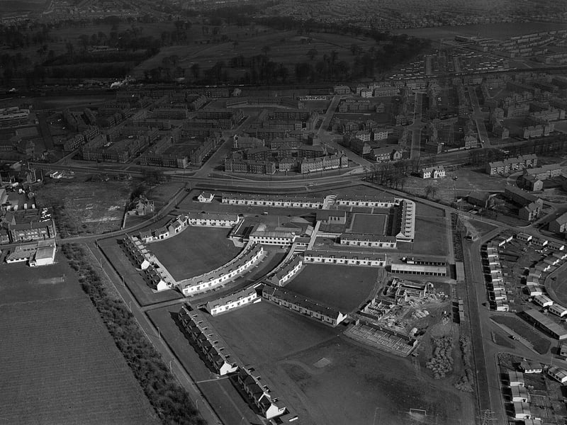 An aerial view of the Thistle Foundation in Craigmillar in April 1960.