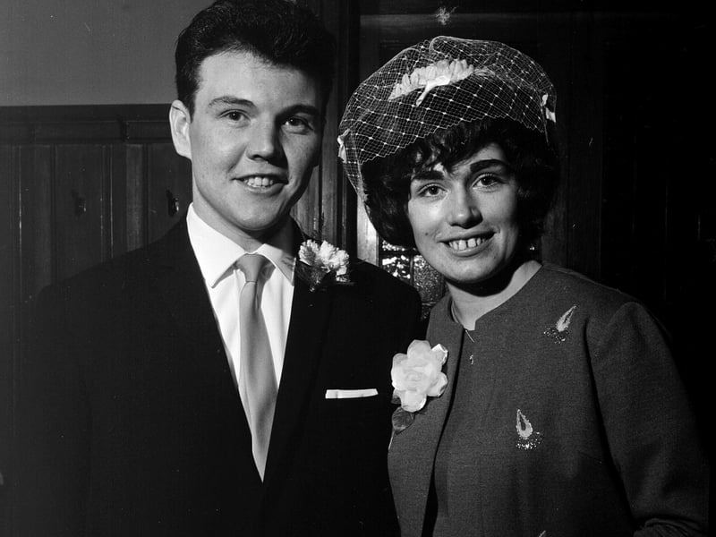 The wedding of Anderson and Frain Richmond in Craigmillar Church in January 1964.