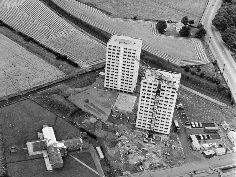 An aerial view of Craigmillar in August 1963.
