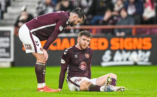 The centre-back appeared to injure his leg into the win over Falkirk, and is set to be out for a period of six weeks the club have confirmed due to the issue. He's definitely out for the visit of Aberdeen.