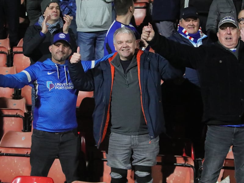 Brilliant picture of Pompey fans on first trip to Wrexham in 40 years.