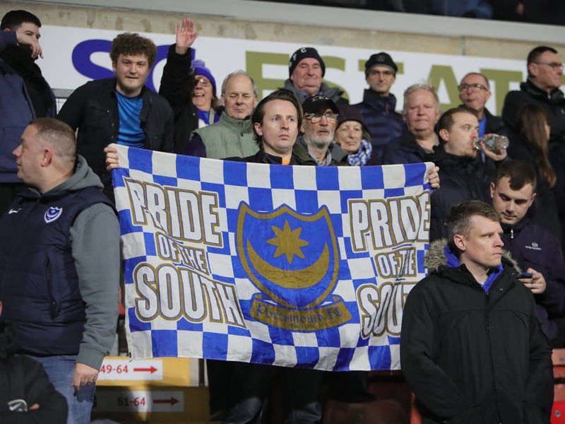 Brilliant picture of Pompey fans on first trip to Wrexham in 40 years.