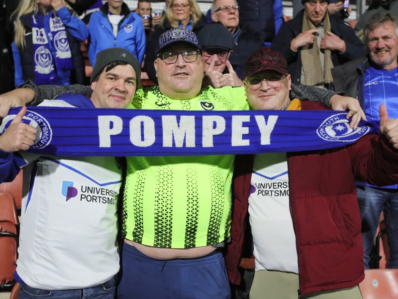 Brilliant picture of Pompey fans on first trip to Wrexham in 40 years.