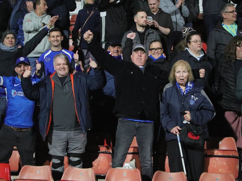 Brilliant picture of Pompey fans on first trip to Wrexham in 40 years.