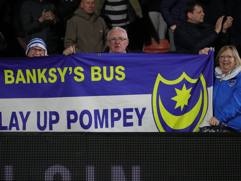Brilliant picture of Pompey fans on first trip to Wrexham in 40 years.