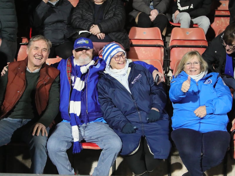 Brilliant picture of Pompey fans on first trip to Wrexham in 40 years.