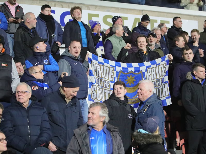 Brilliant picture of Pompey fans on first trip to Wrexham in 40 years.