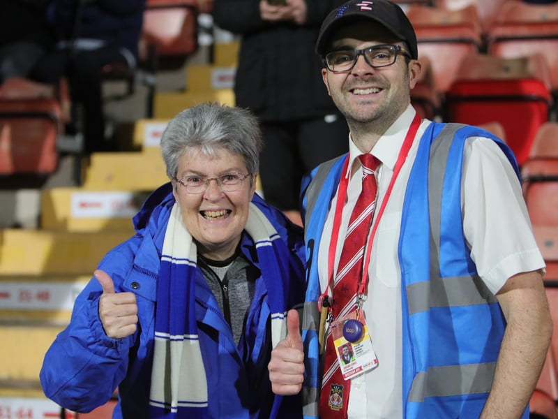 Brilliant picture of Pompey fans on first trip to Wrexham in 40 years.