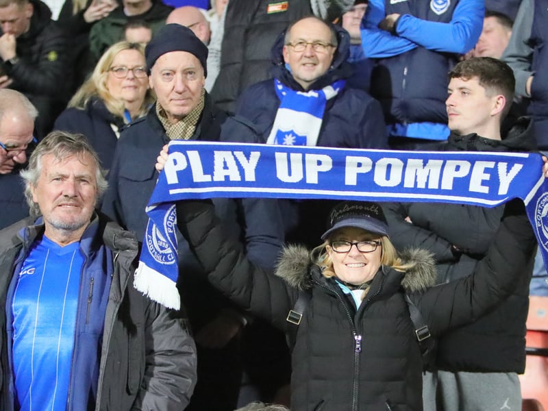 Brilliant picture of Pompey fans on first trip to Wrexham in 40 years.