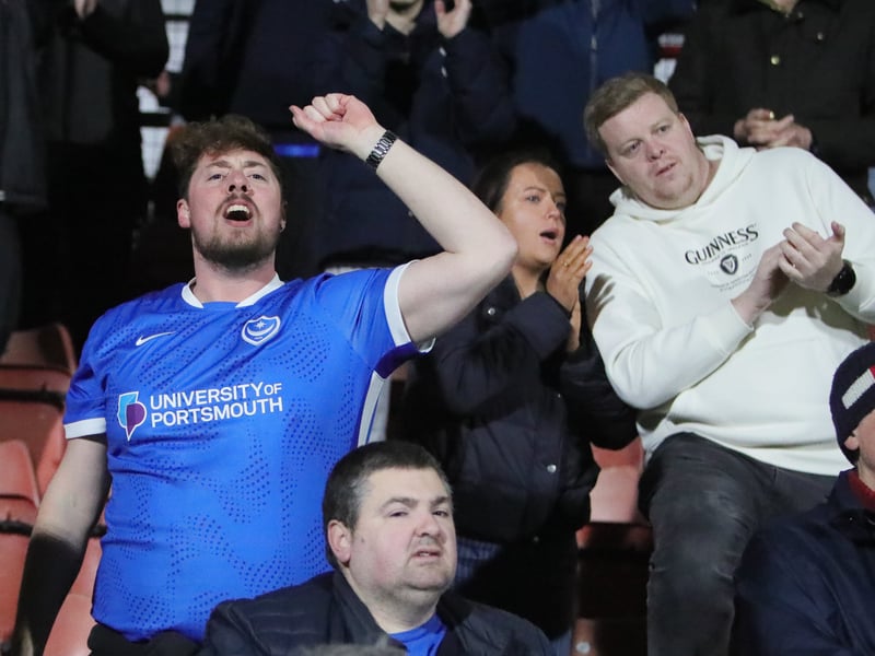 Brilliant picture of Pompey fans on first trip to Wrexham in 40 years.