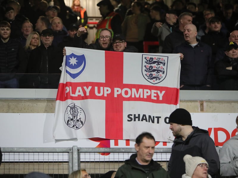 Brilliant picture of Pompey fans on first trip to Wrexham in 40 years.