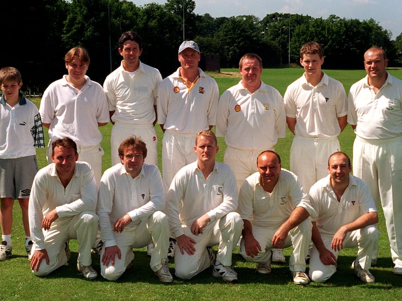 Division 2 side Oulton CC pictured in July 1997. Back row, from left, are James Crashley (scorer), Paul Gough, Steve Falkingham, Ricky Rotche, David Flint, Andy Wood and Steve Firth. Front row, from left, are Paul McDonald, Chris Stead, Kenny Matthewman (captain), Keith McDonald and Sean Tolley.
