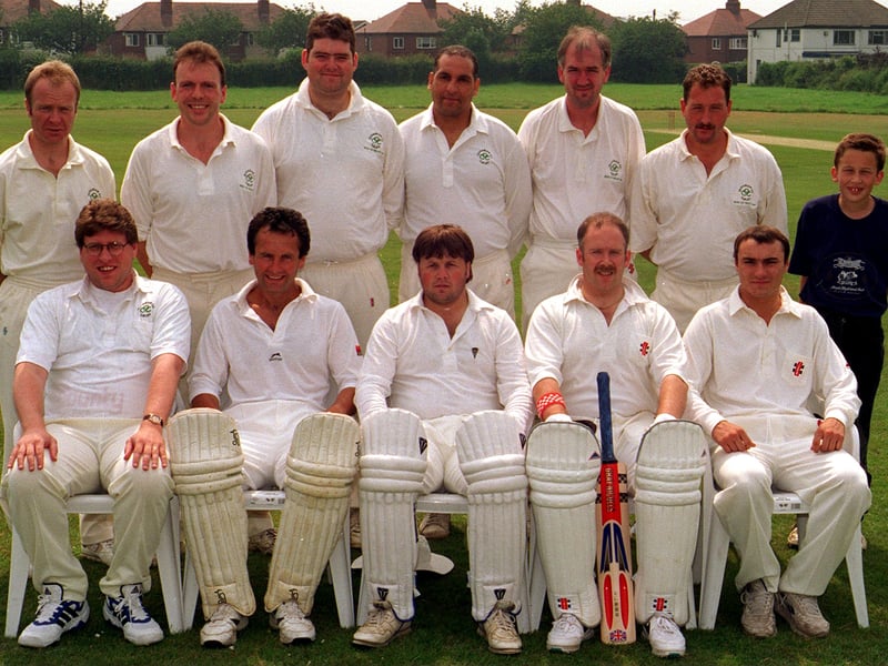 Division 2 team Olicanian CC pictured in July 1997. Back row, from left, are Peter Spivey, Robert Kell, Toby Elkington, Keith Dawkins, Gerrard Moran, John Hardisty and Chris Law (scorer). Front row, from left, are Paul Wiltshire, Peter Blackwell, Adrian Cowgill (captain), Anthony Shirley and Giles Phillips.