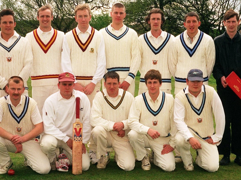 Farsley Celtic CC, who played in Division 2, pictured in May 1996. Back row, from left, are Owen Steverson, Richard Patrick, Garid  Mortimer , Paul Tiffany, Richard Clark, Gavin Glazebrook and Gary Briggs (scorer). Front row, from left, are Nigel Rider, Mark Wilson, Mark Scaife, Jonathan Debenham and Craig Beaumont.