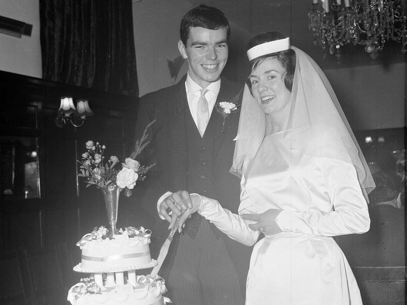 The MacCallum - McLure wedding in St Christophers Church, Craigentinny Road, in November 1961.