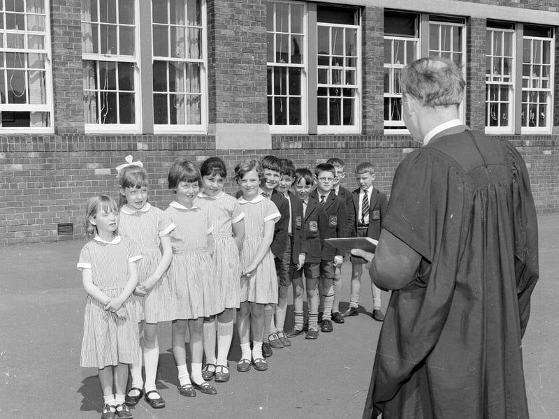 Craigentinny Primary School pupils with their new school uniforms in June 1965.