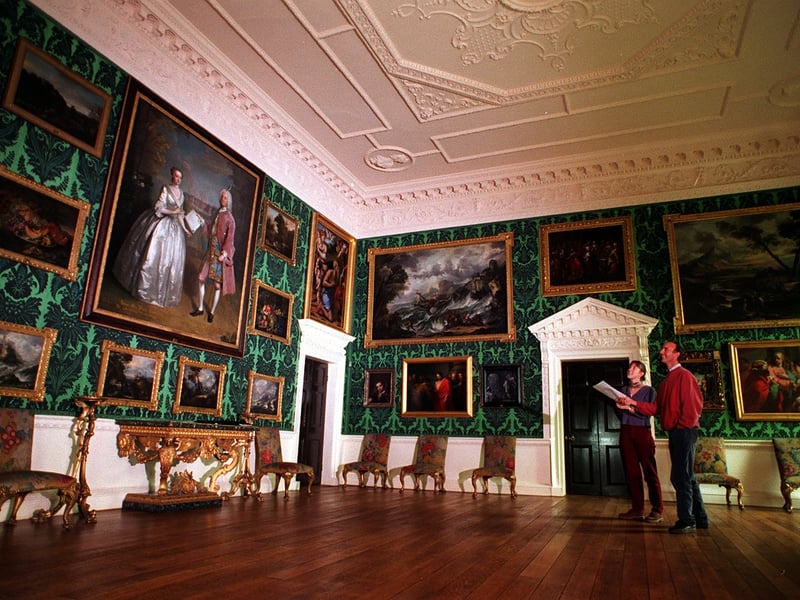 A sneak preview for two lucky people visiting Temple Newsam in May 1996, a look at the newly-restored picture gallery, now looking exactly as it did in the 17th century.