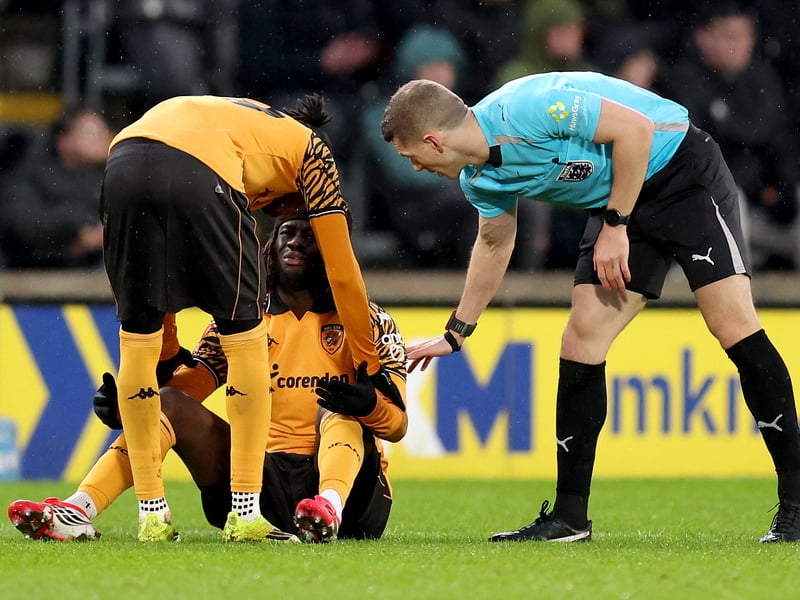 Gyabi isn't expected to feature again for Hull this term due to a groin issue sustained on New Year's Day.
