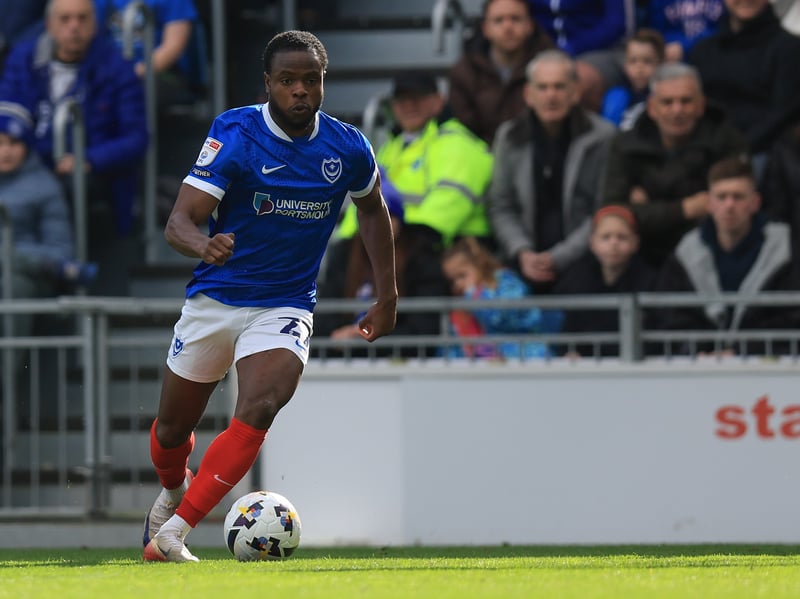 Pompey's Millenic Adams on the attack against Hull.  Picture: Simon Roe/ProSportsImages